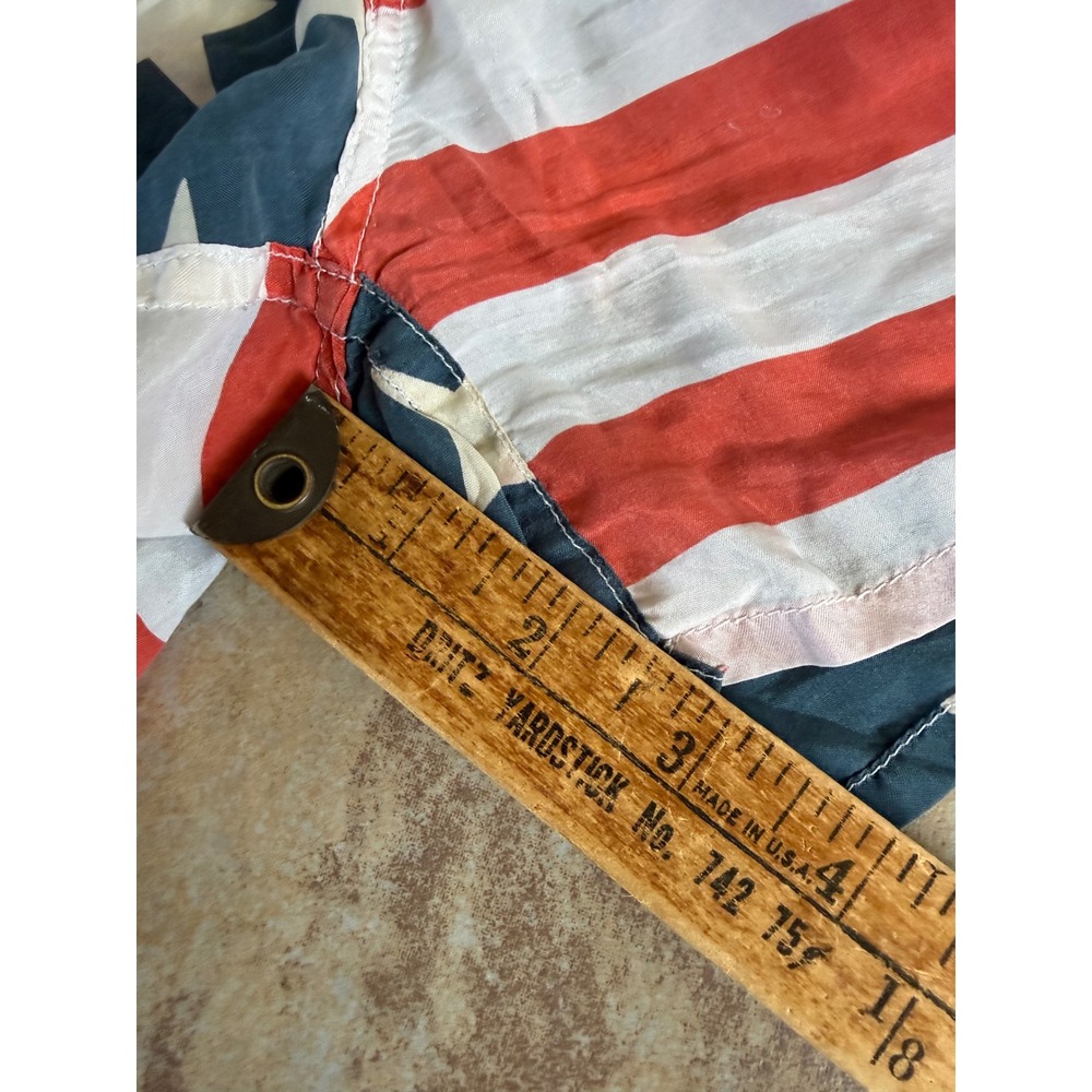Montage Mens American Flag 100% Silk Lounge Shorts Red White Blue Stars Stripes - Picture 2 of 5